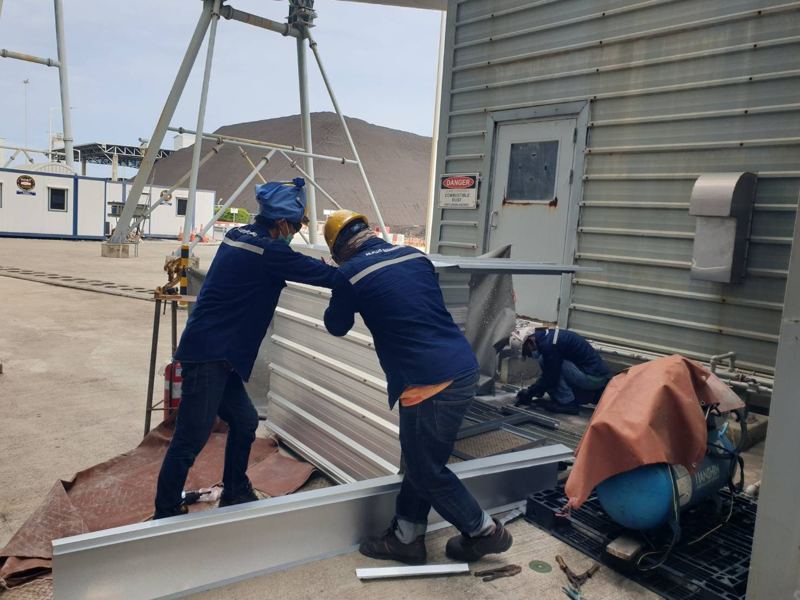 Compressor shelter & air piping for GPSC