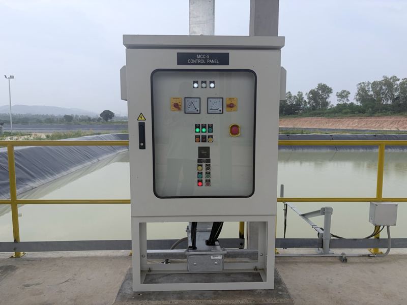 MCC control panel by the treatment pond