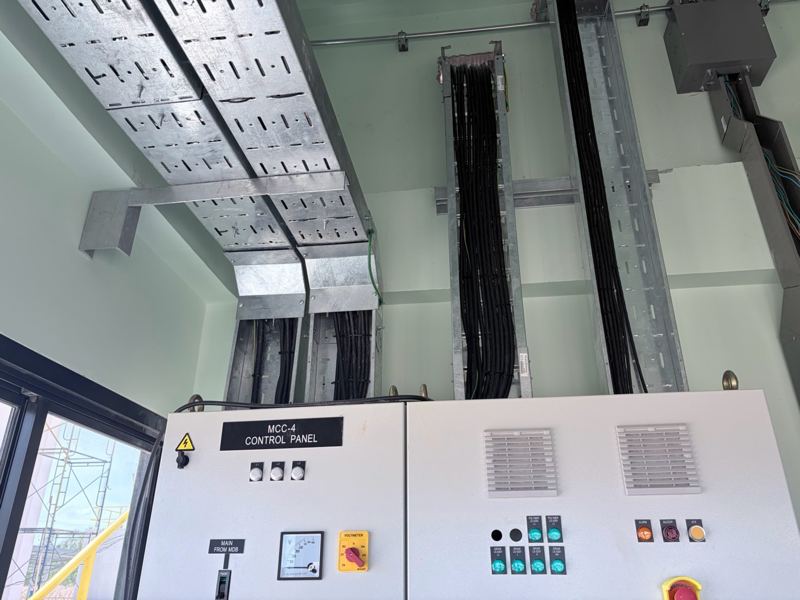 MCC panels in the control building